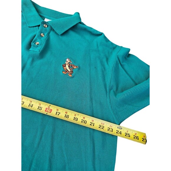 Vintage Disney Store Tigger Winnie the Pooh Mens 2XL Green Polo Shirt - Picture 3 of 10